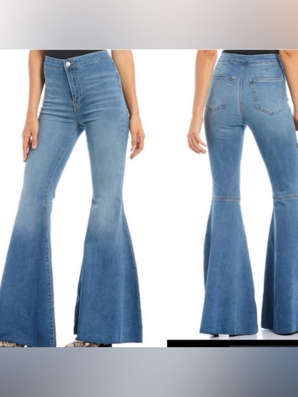 Free People We‎ the Free Just Float on Flare Jeans Jericho Blue Size 29